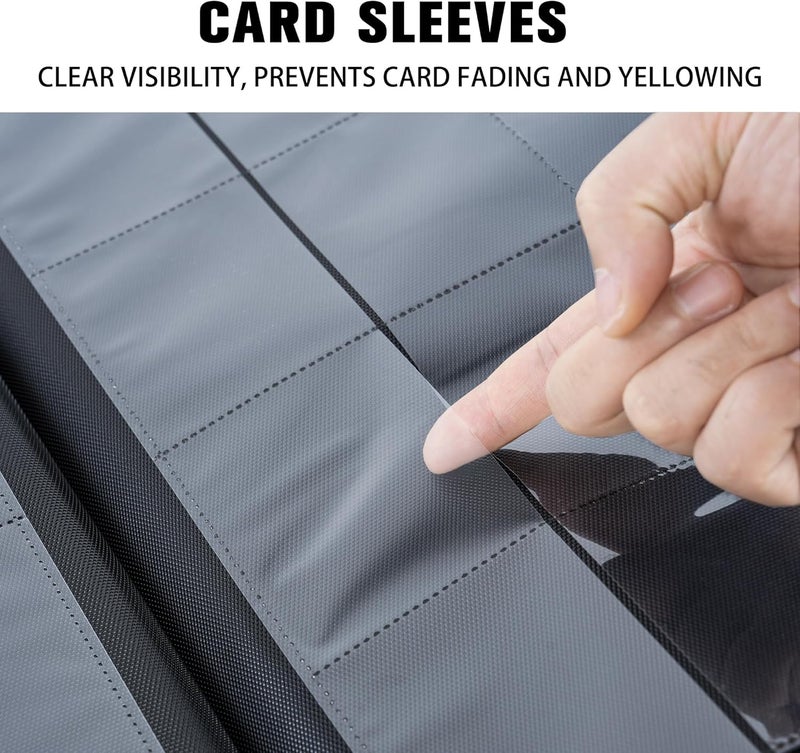 MORABTO Premium 1000+ Pockets Card Binder,16 Pockets Trading Card Binder Ringless Side Loading Trading Card Album Folder for TCG - Light Green - Image 4